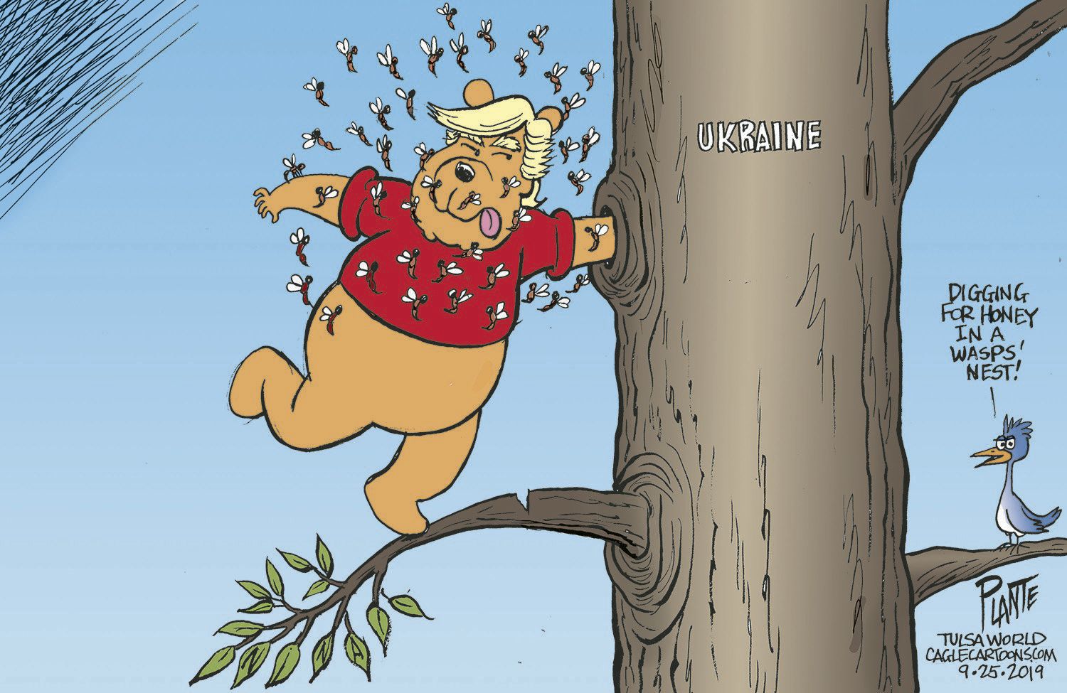 Bruce Plante Cartoon: Trump digs for honey